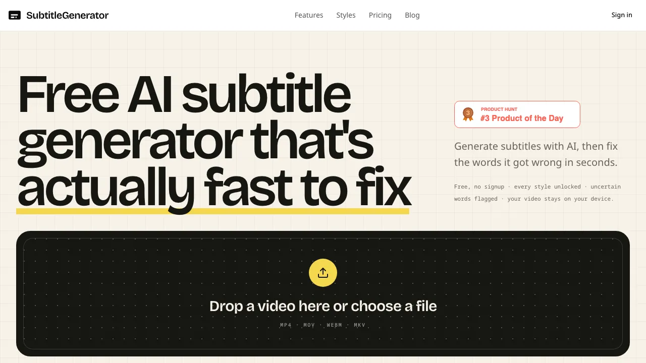 SubtitleGenerator screenshot