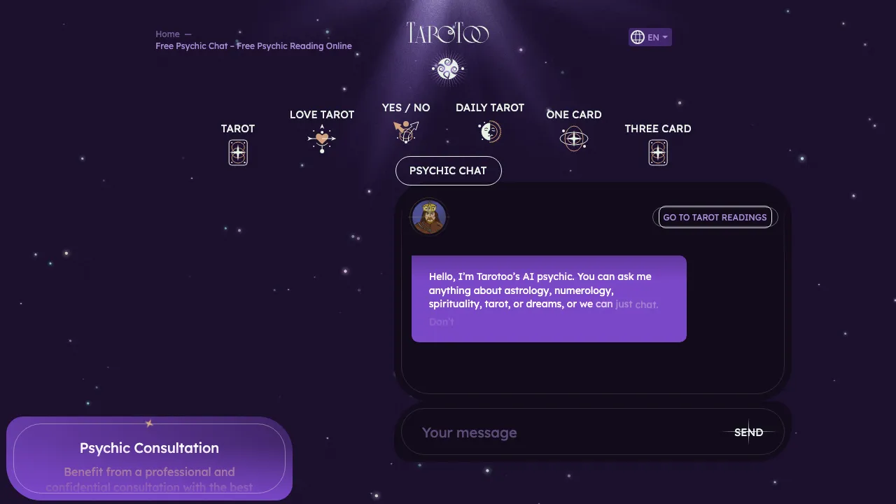 Tarotoo screenshot