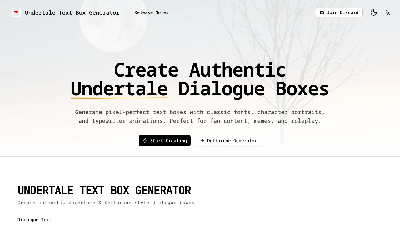 Undertale Text Box Generator screenshot