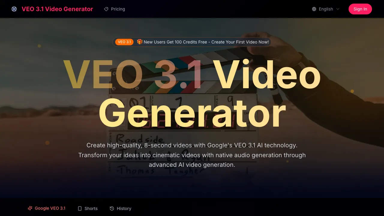 VEO 3.1 Video Generator screenshot