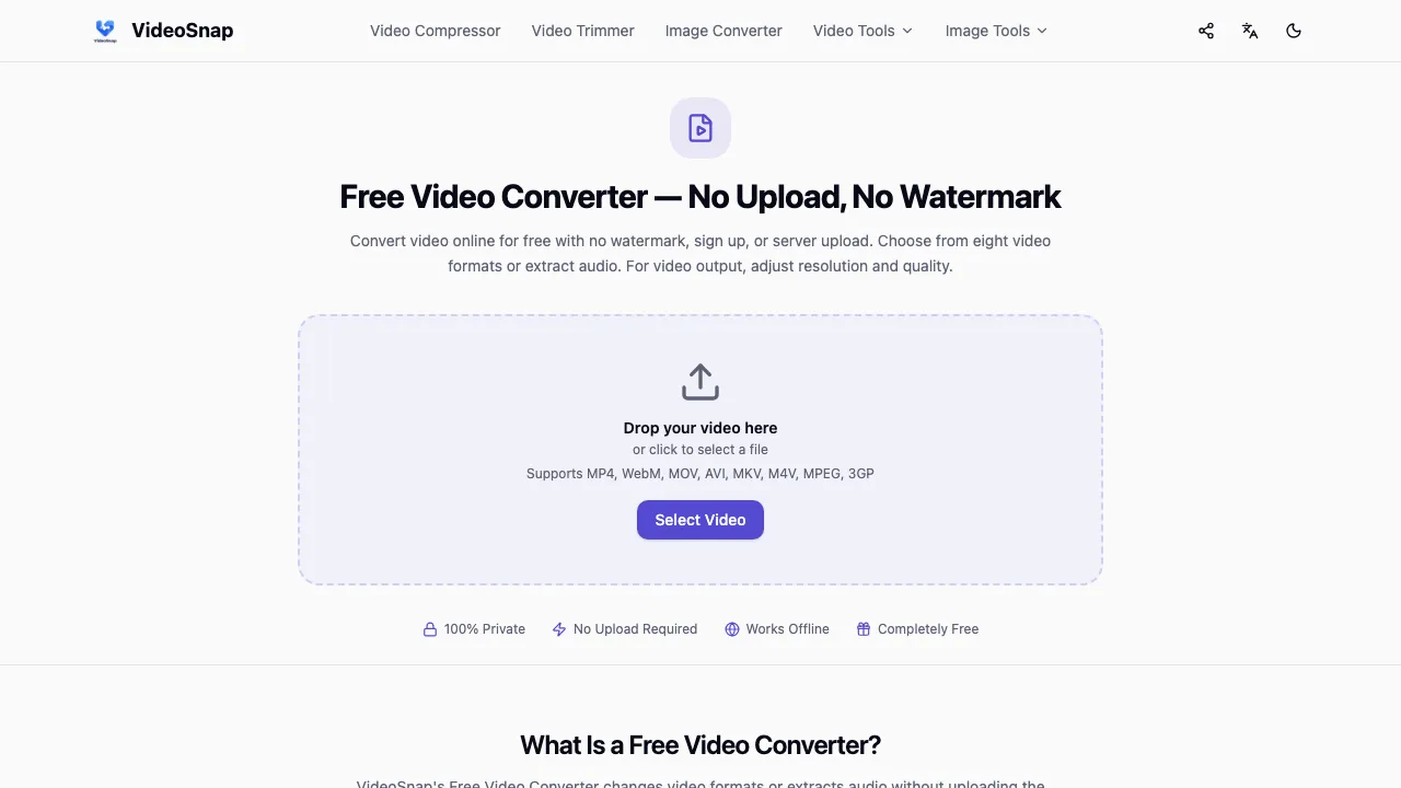 VideoSnap screenshot
