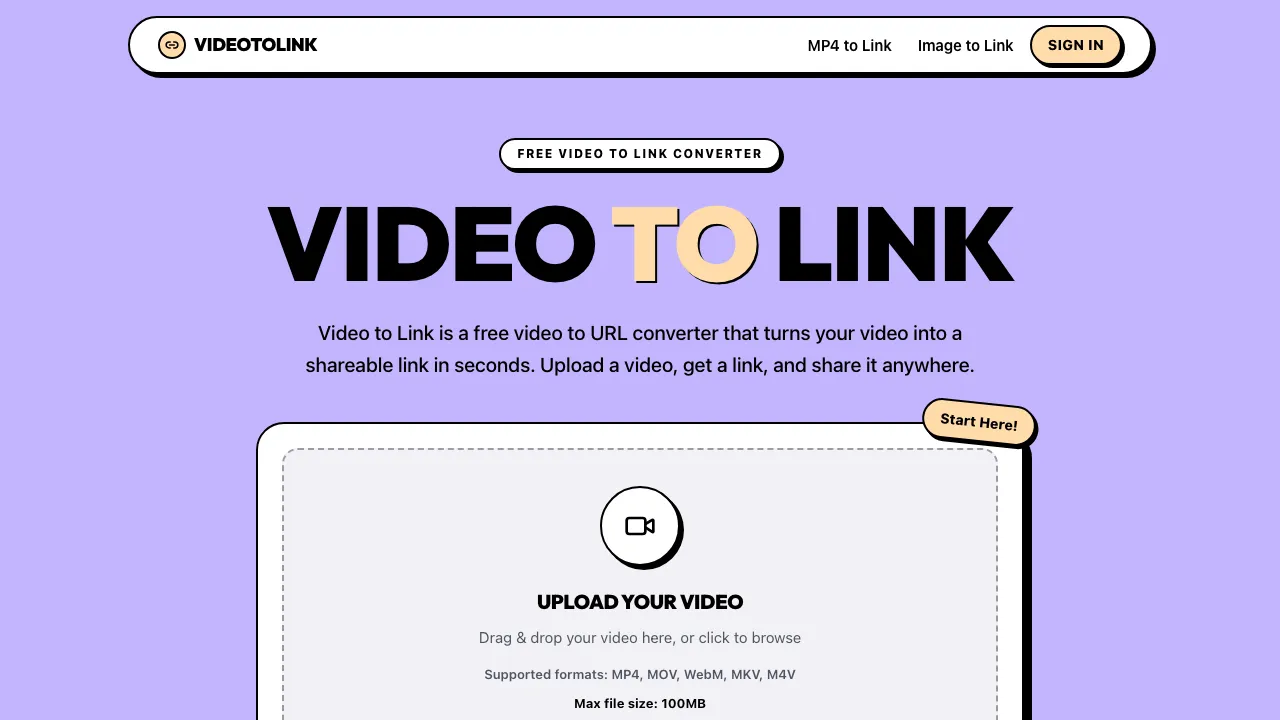 Video to Link screenshot