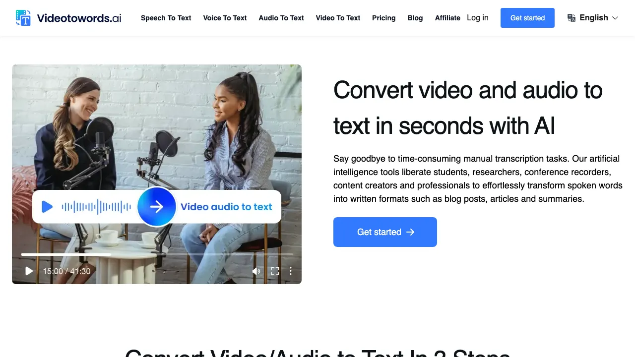 VideoToWords screenshot