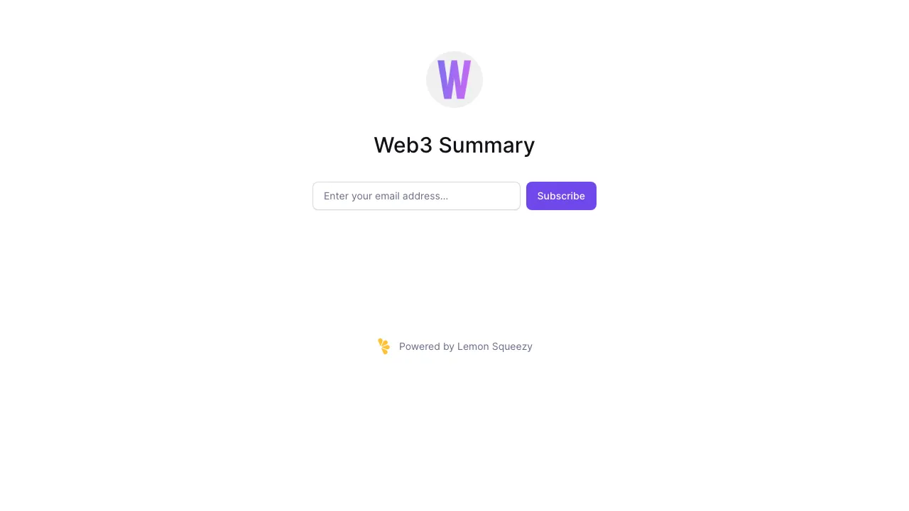 Web3 Summary screenshot