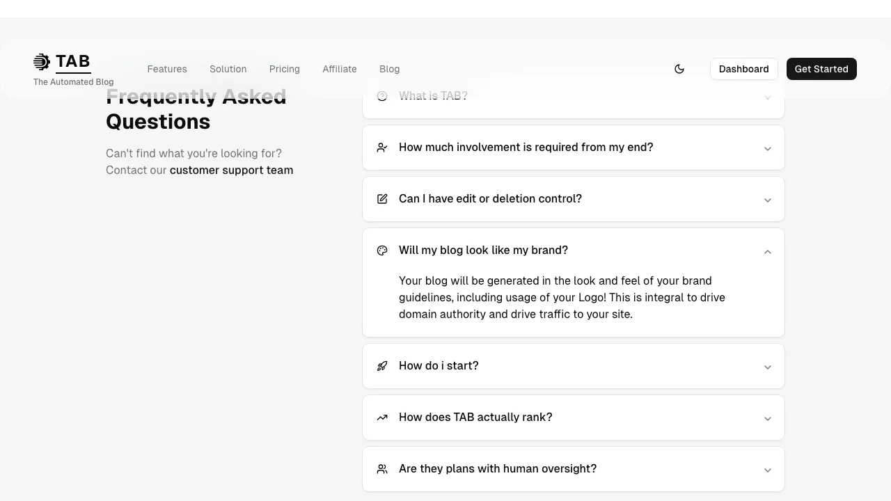 The Automated Blog screenshot