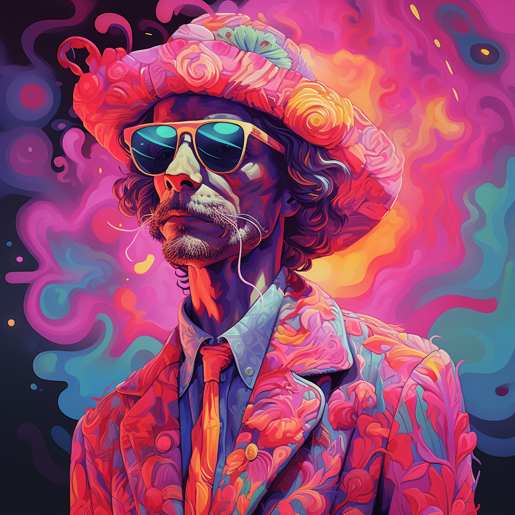 Midjourney Prompt Psychedelic Portrait styles