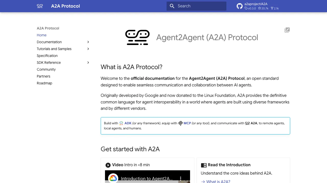 A2A Protocol screenshot