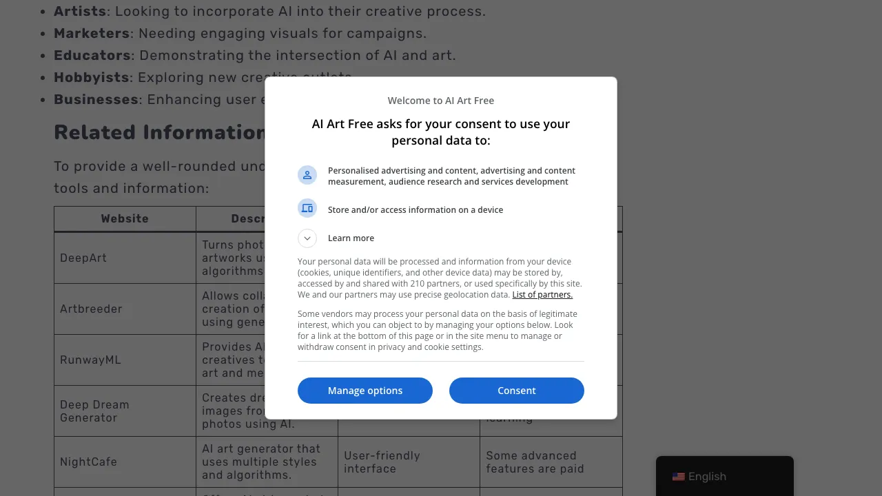 Free AI Art Generator screenshot