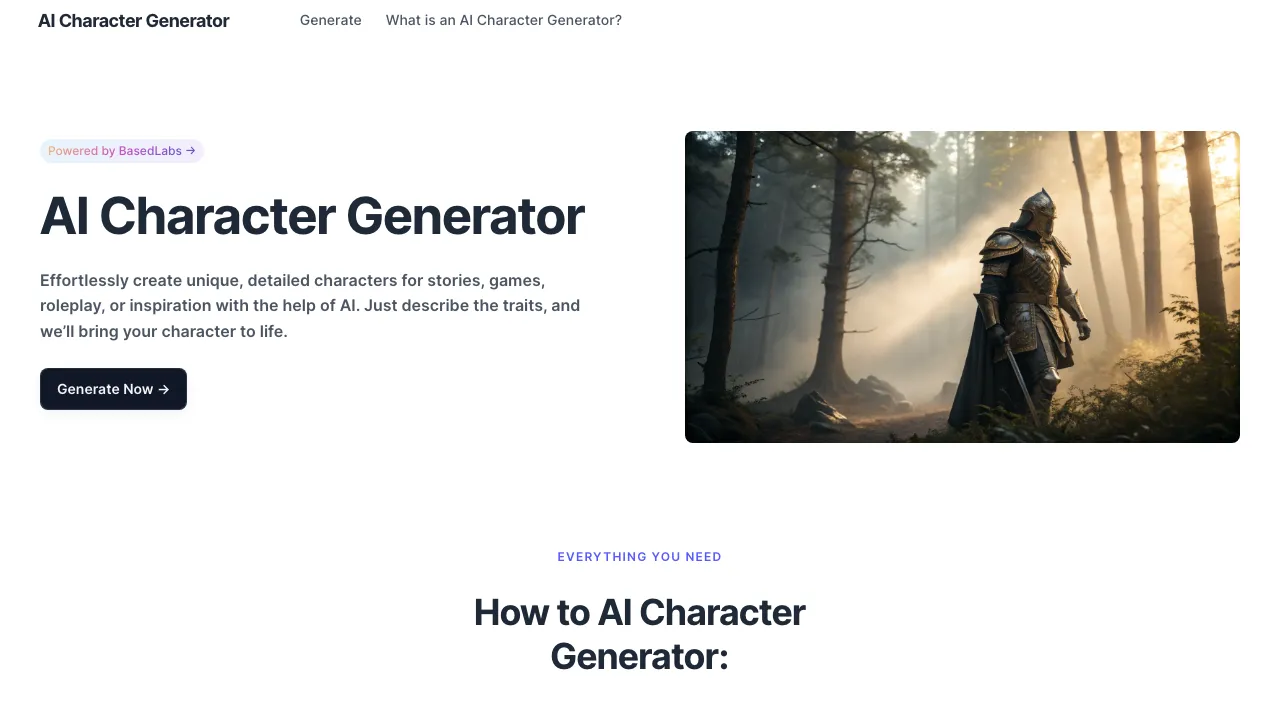 AI Character Generator screenshot