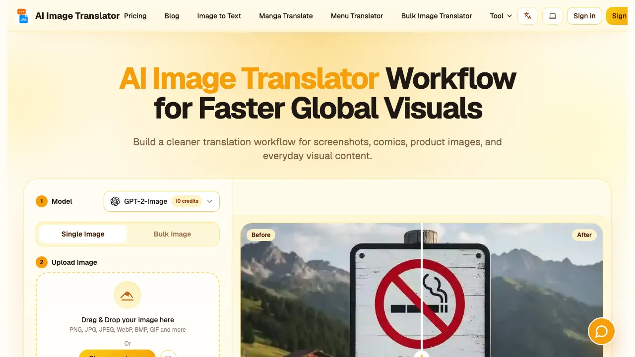 AI Image Translator screenshot
