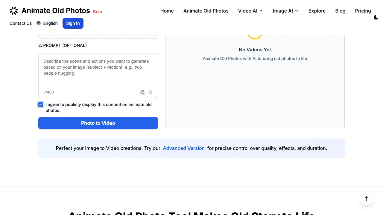 Animate Old Photos screenshot