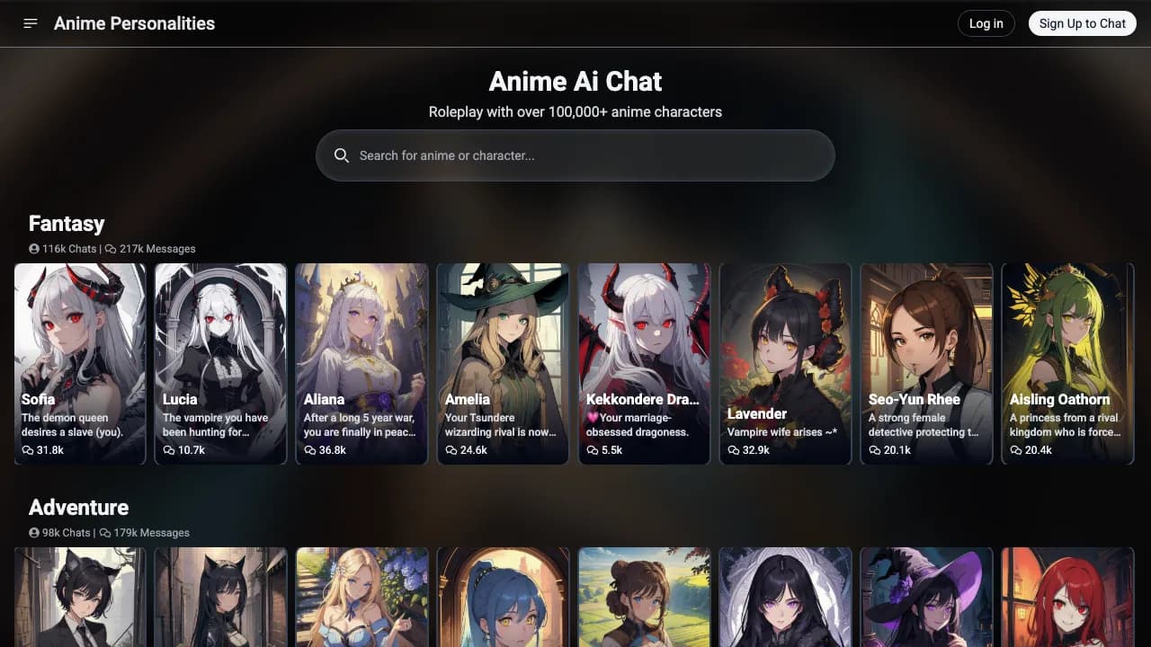 Anime Personalities screenshot