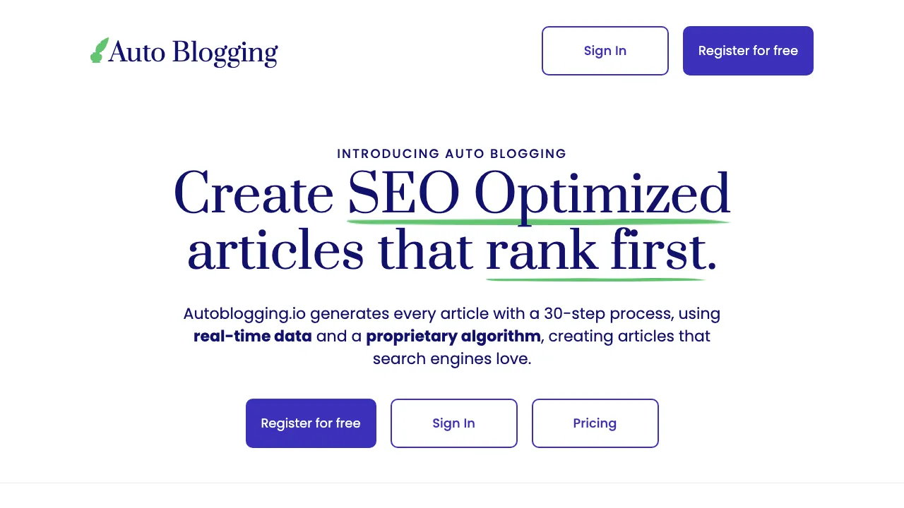 Auto Blogging screenshot