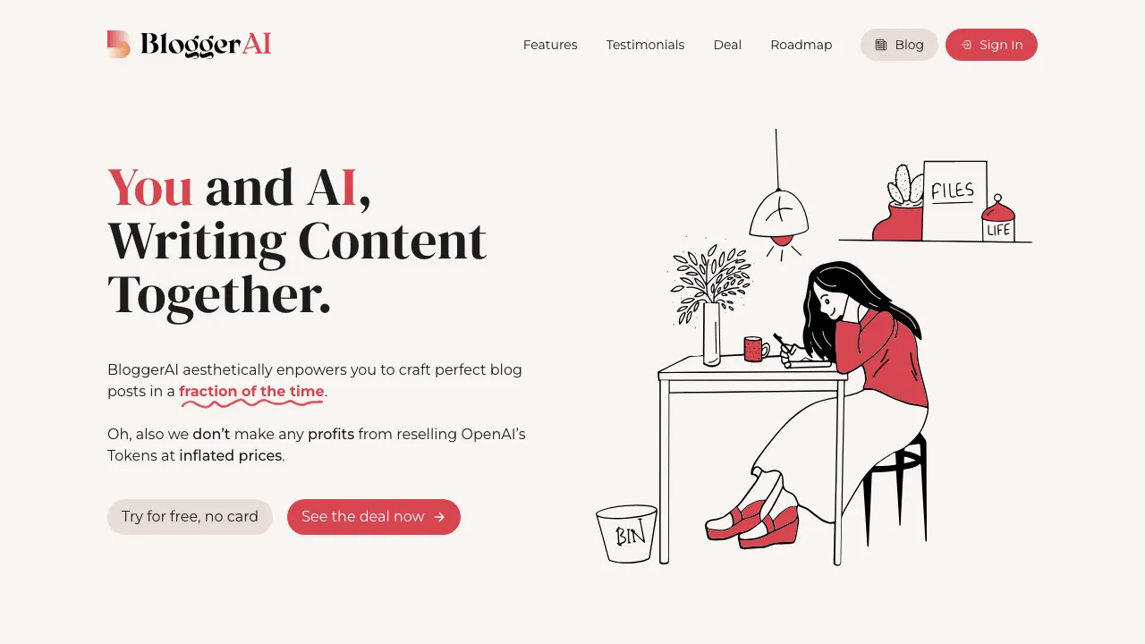 BloggerAI screenshot