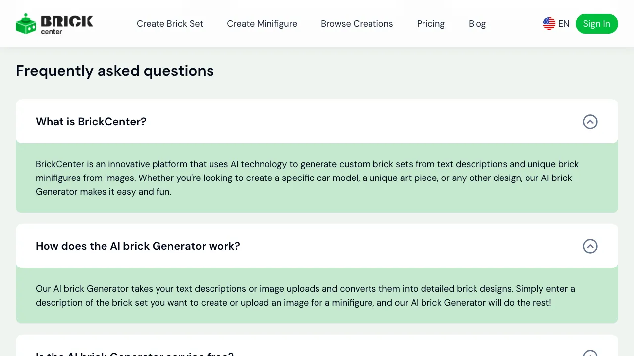 BrickCenter screenshot