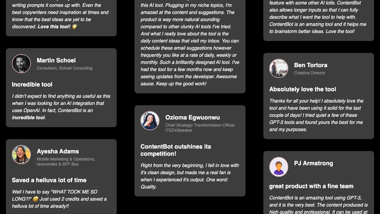 ContentBot screenshot