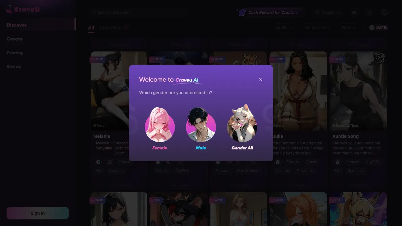 CraveU AI screenshot