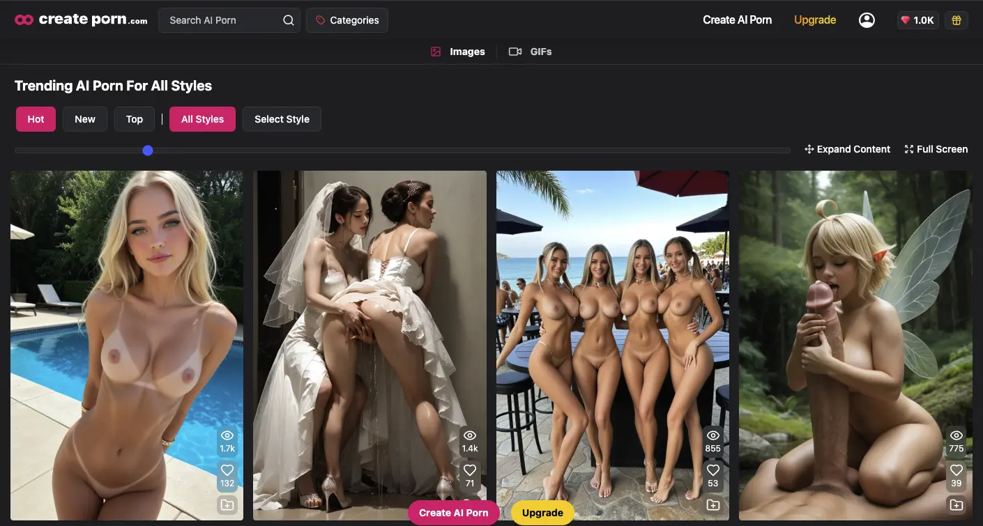 CreatePorn censored screenshot