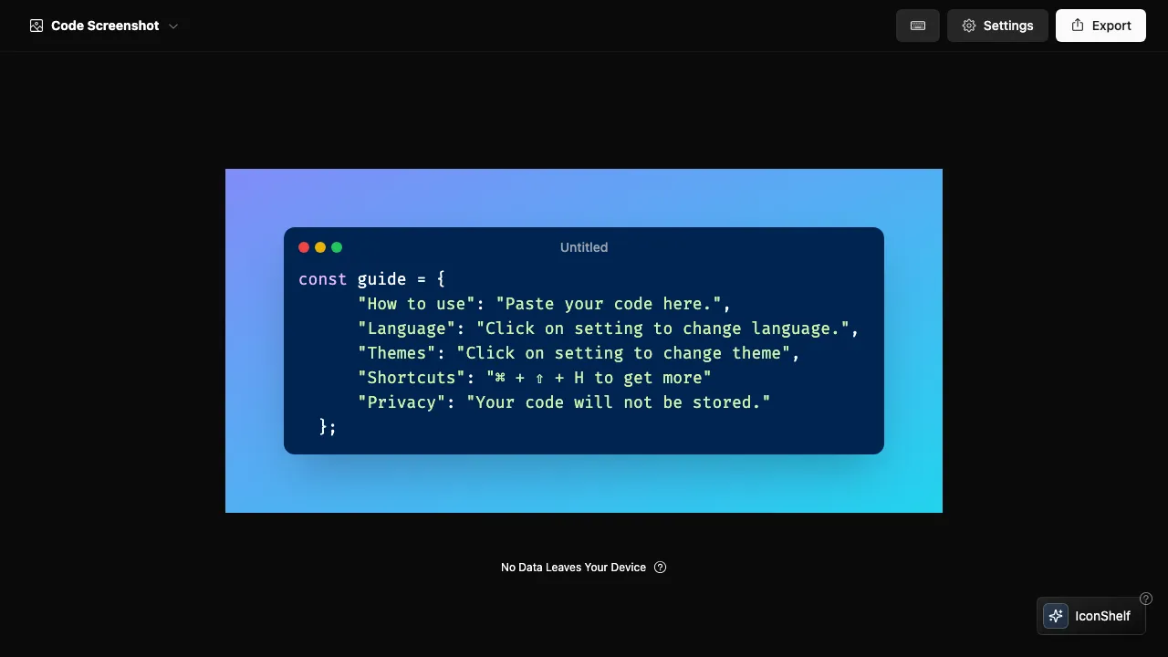 IconShelf screenshot