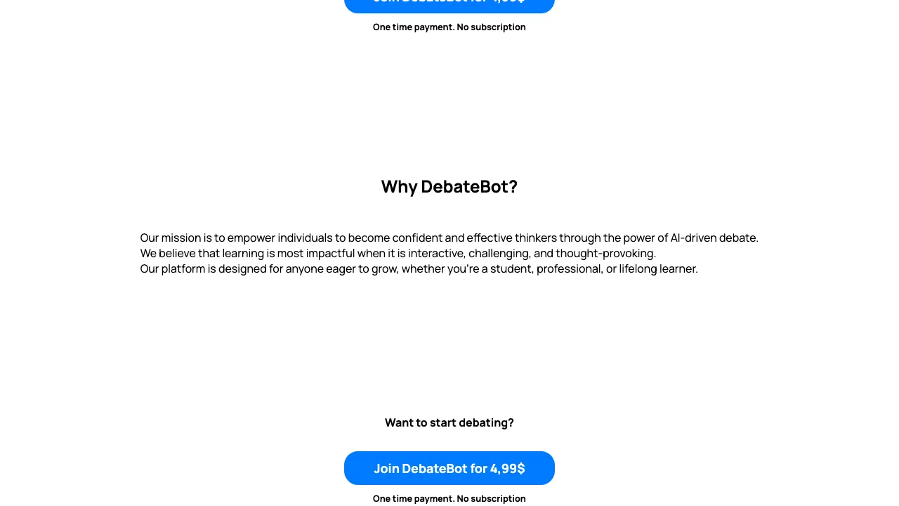 DebateBot screenshot