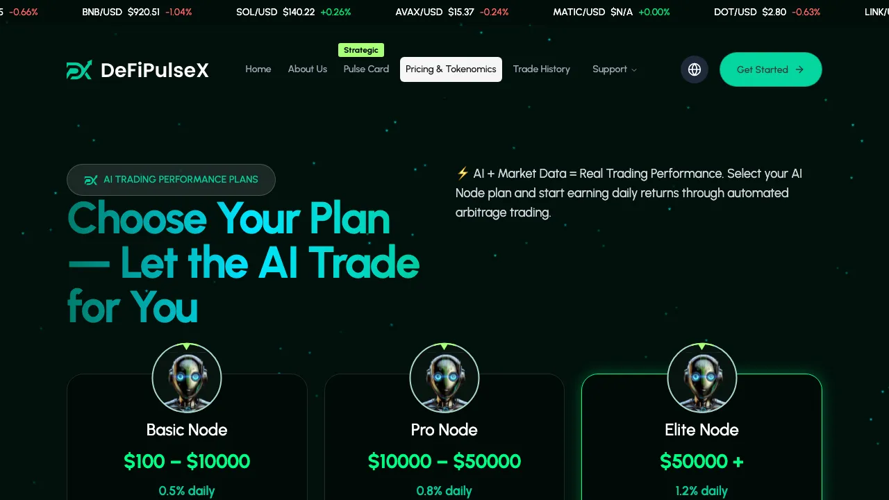 DeFiPulseX screenshot