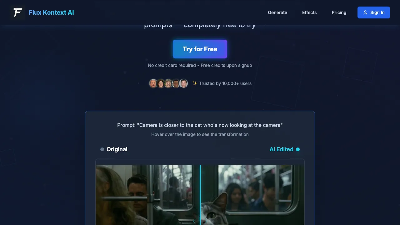 Flux Kontext AI screenshot