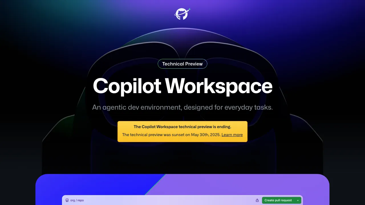 Copilot Workspace screenshot