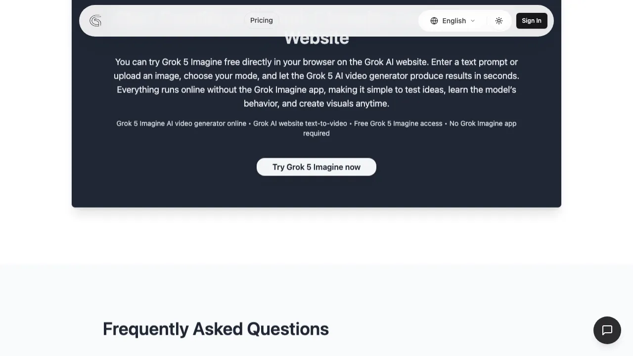 Grok 5 Imagine screenshot