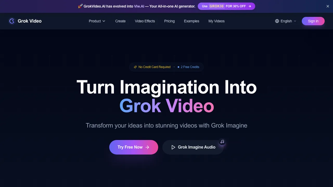 Grok Video screenshot