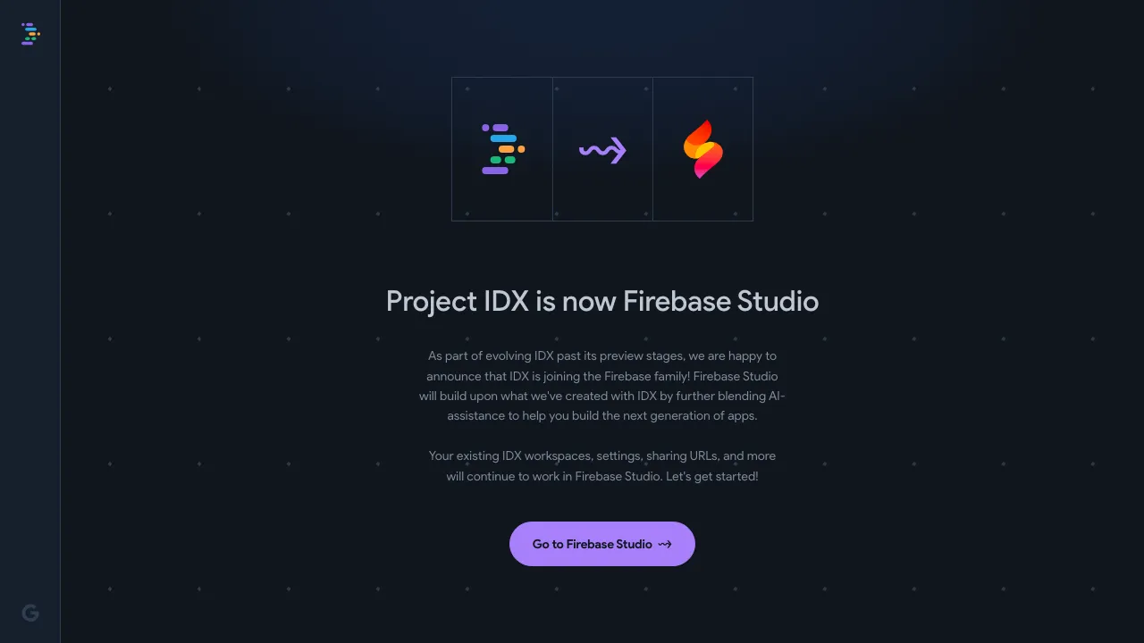Project IDX screenshot