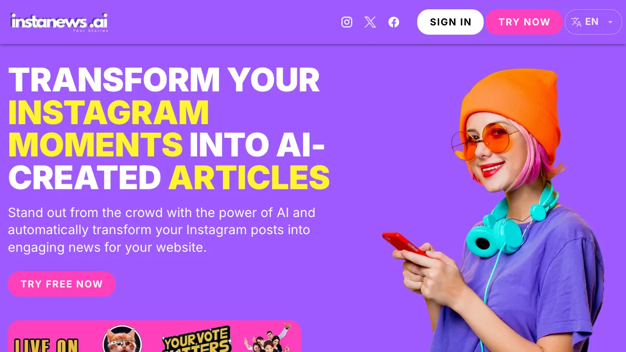 InstaNews screenshot