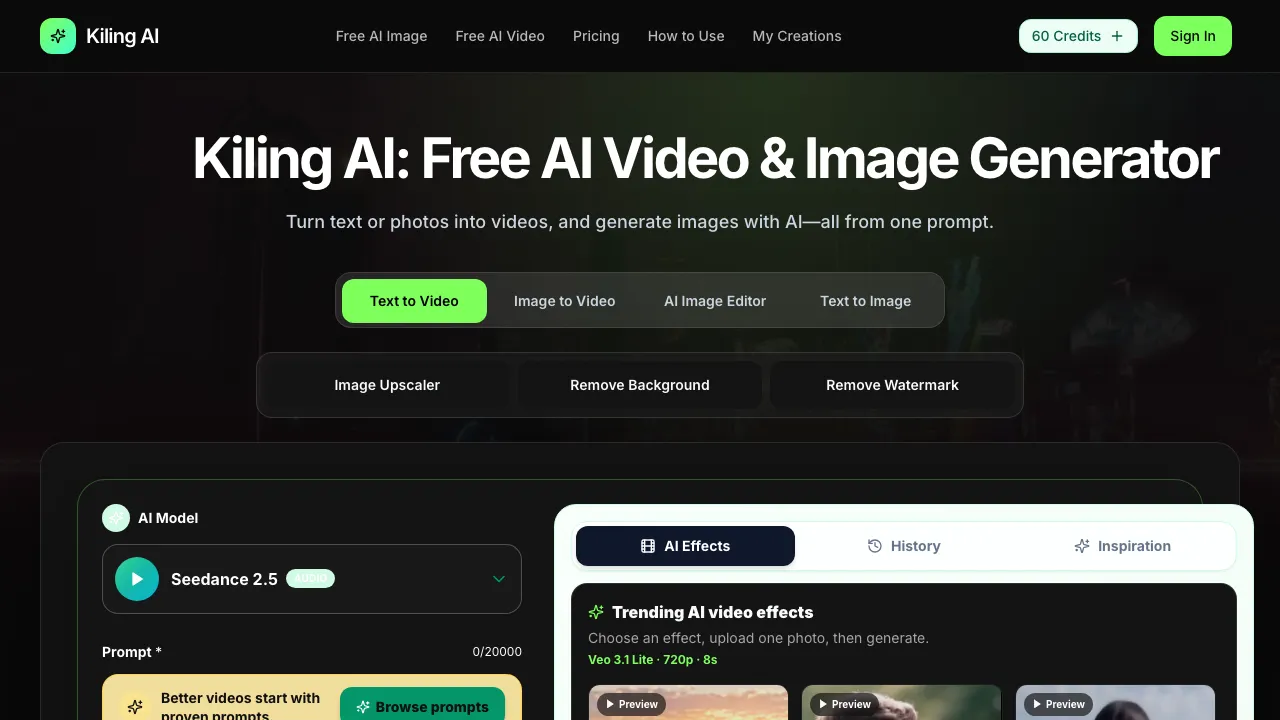 Kiling AI screenshot