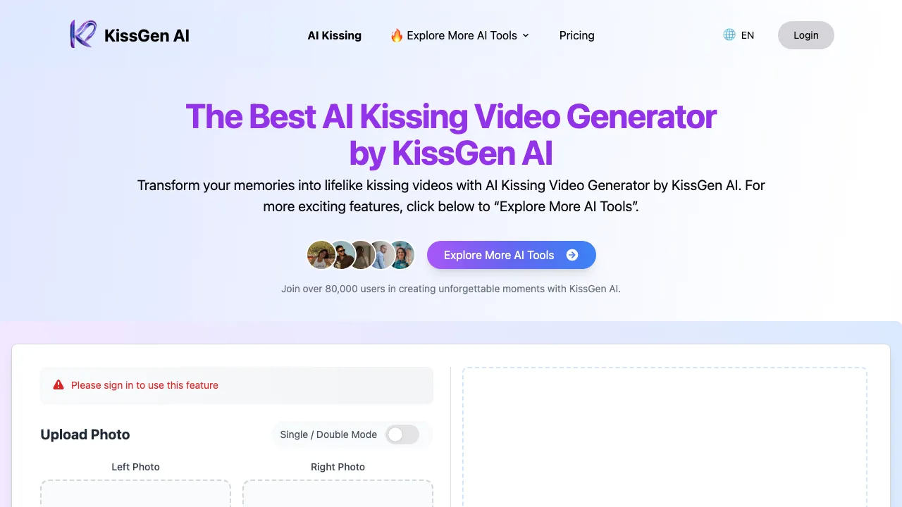 KissGen AI screenshot