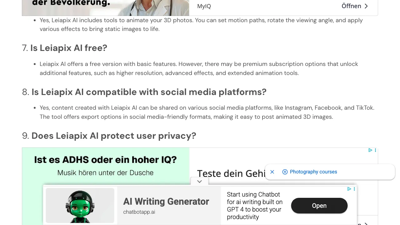 Leiapix AI screenshot