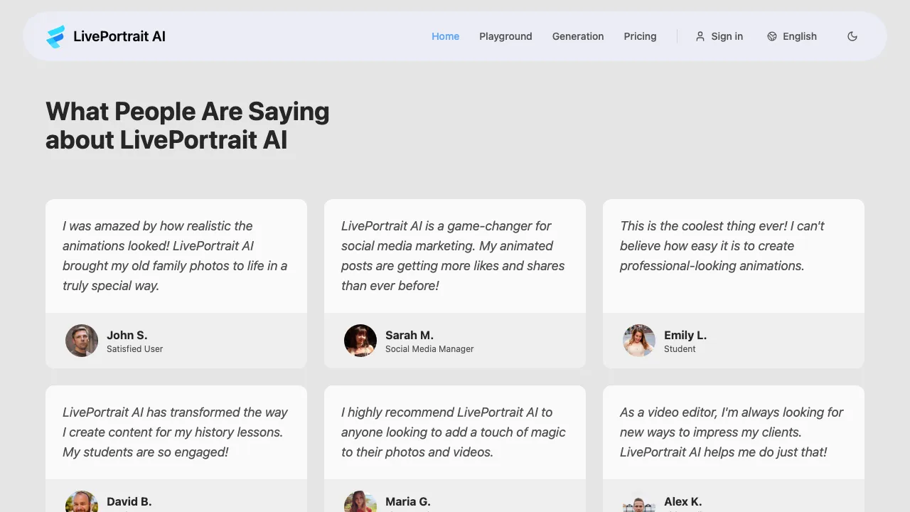 LivePortrait AI screenshot