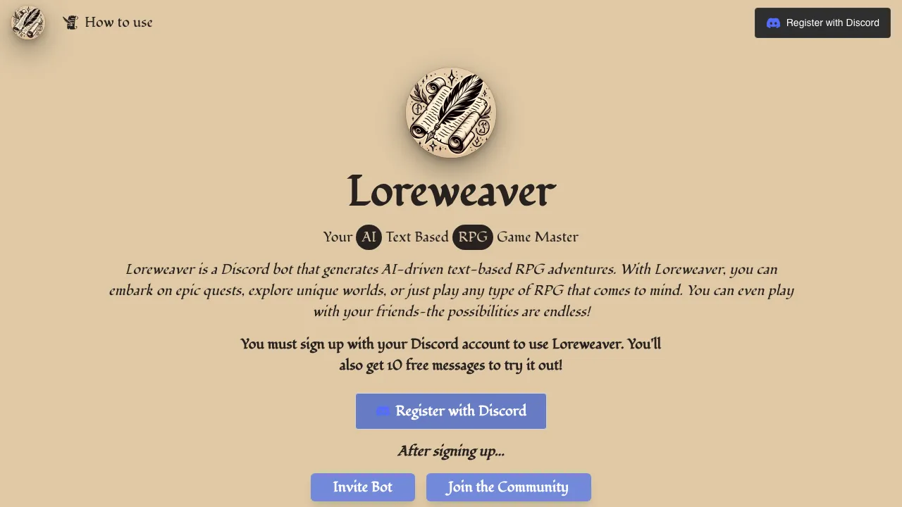 Loreweaver screenshot