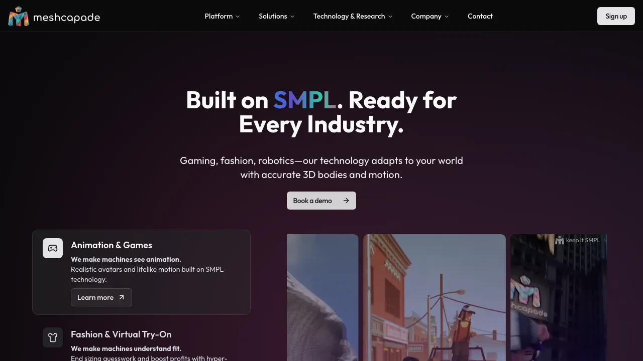 Meshcapade screenshot