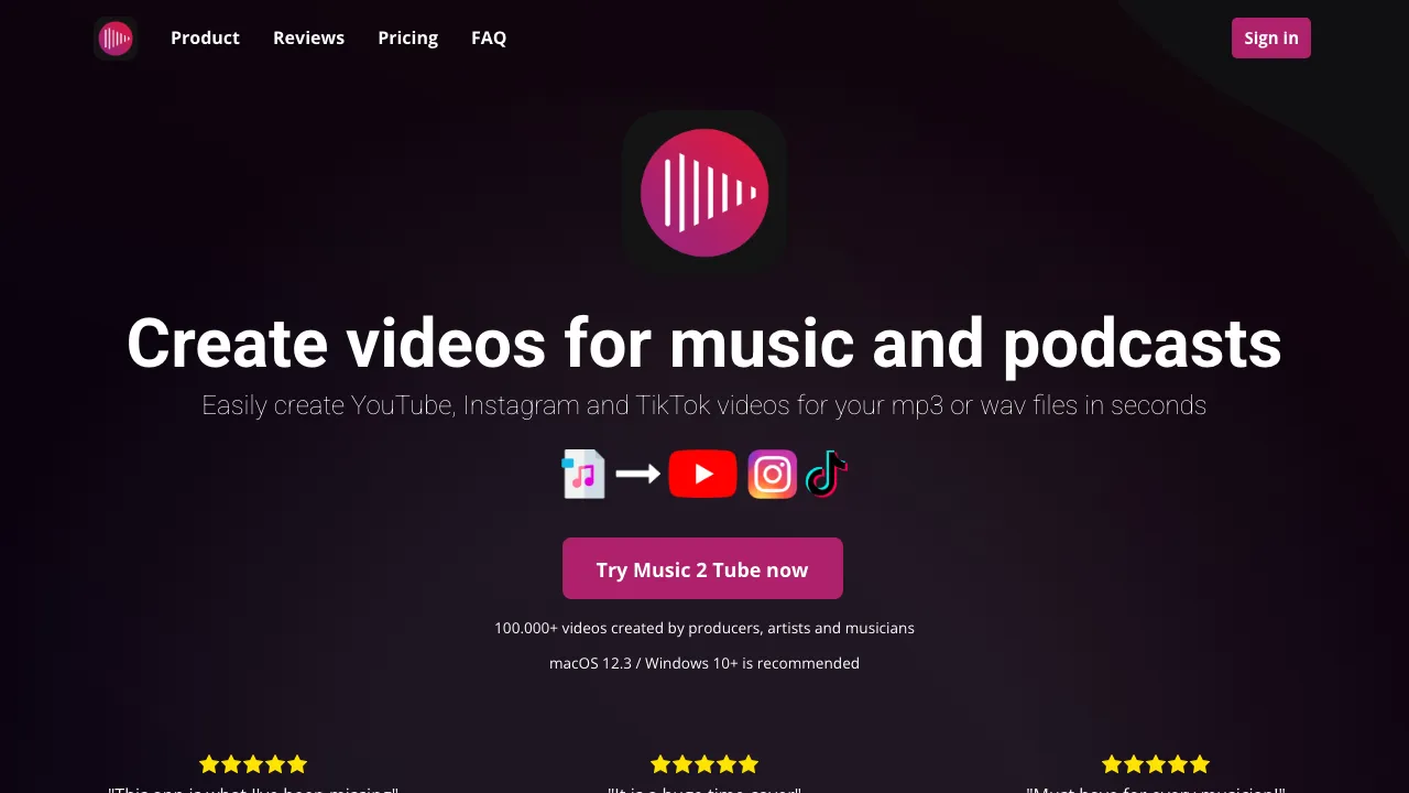 Music 2 Tube screenshot