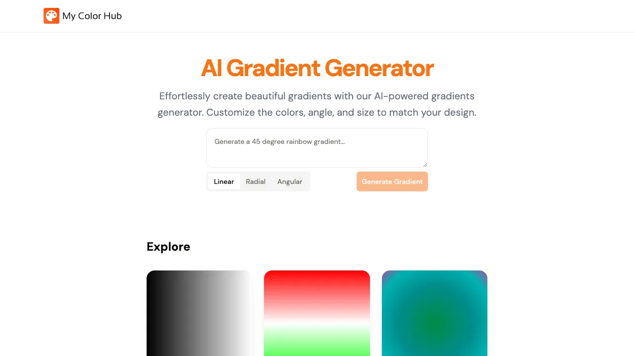 AI Gradient Generator screenshot