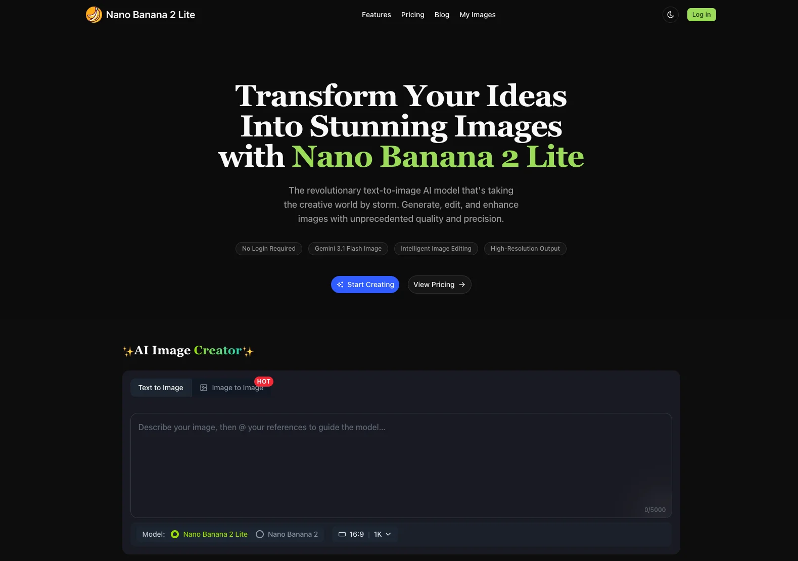 Nano Banana 2 Lite screenshot