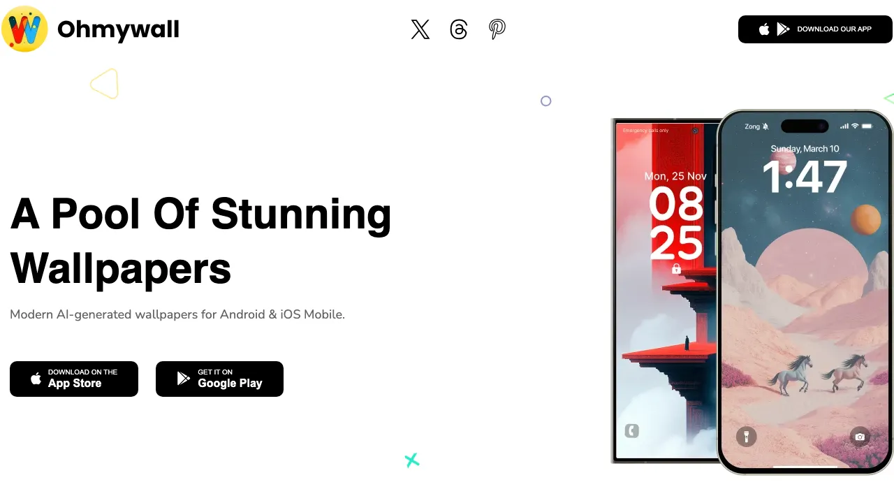 OhMyWallpaper screenshot