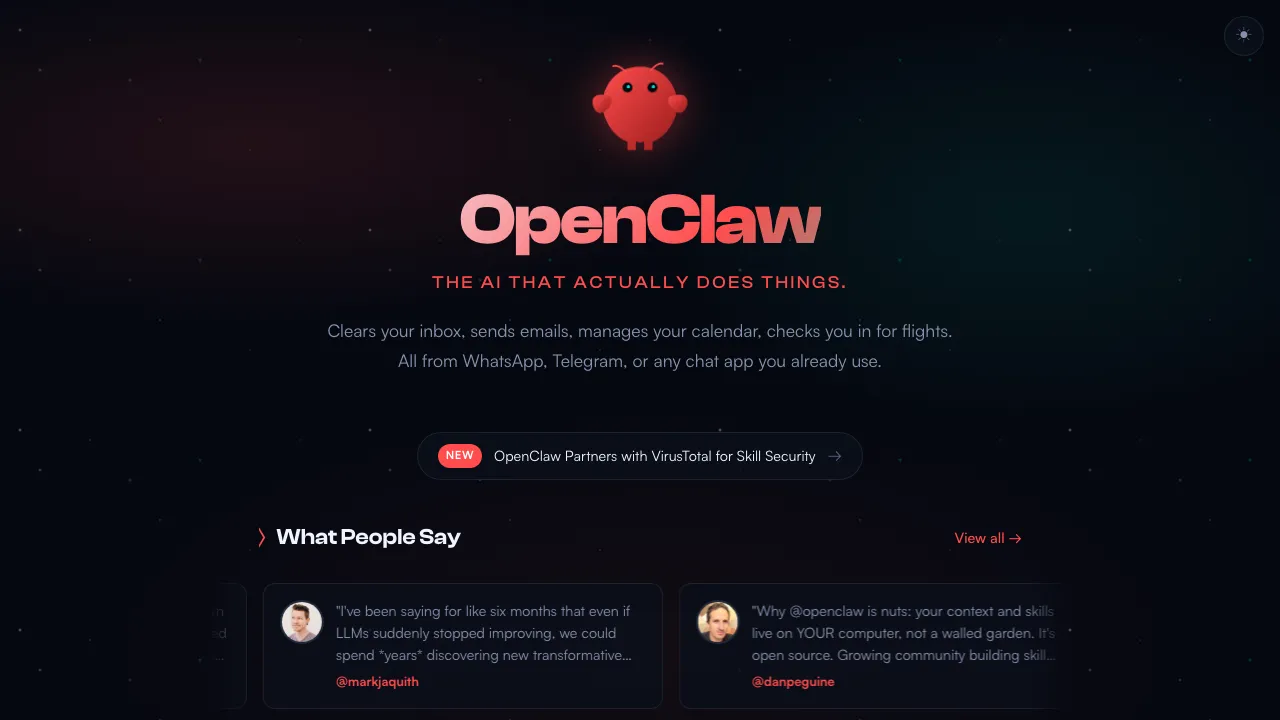 OpenClaw screenshot