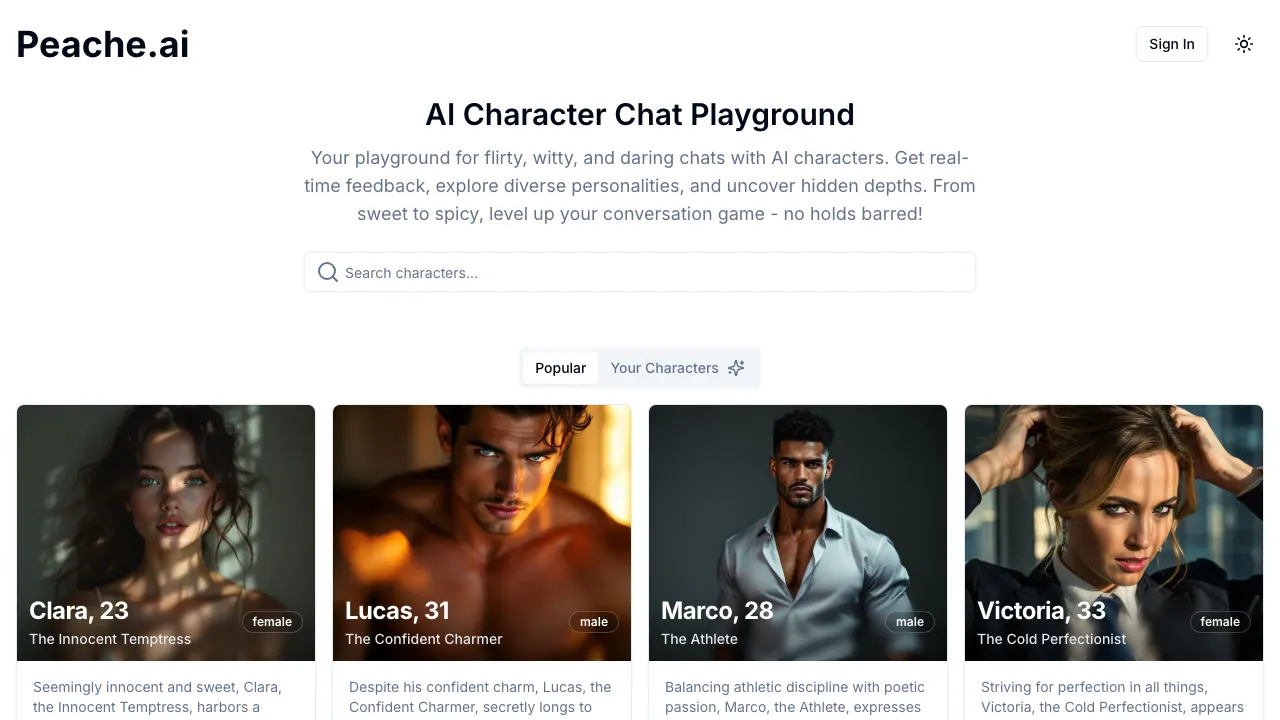 Peache.ai screenshot