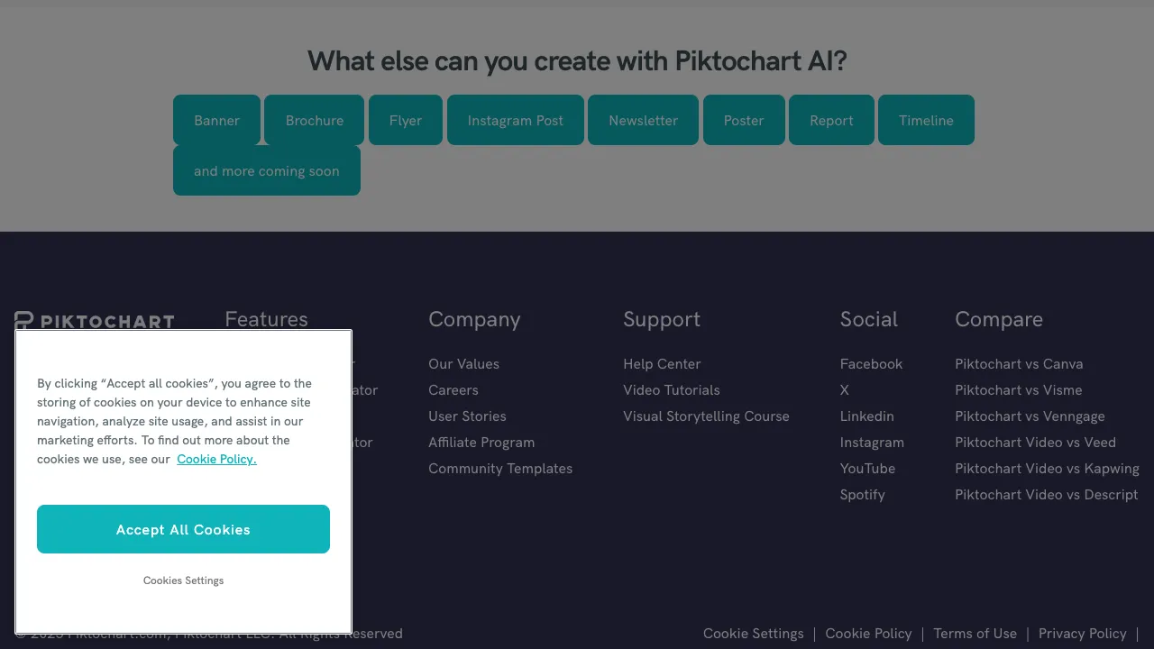Piktochart screenshot