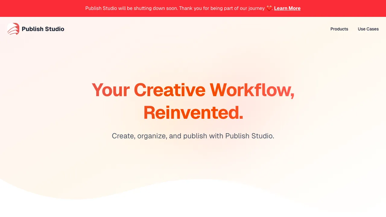 Publish Studio screenshot
