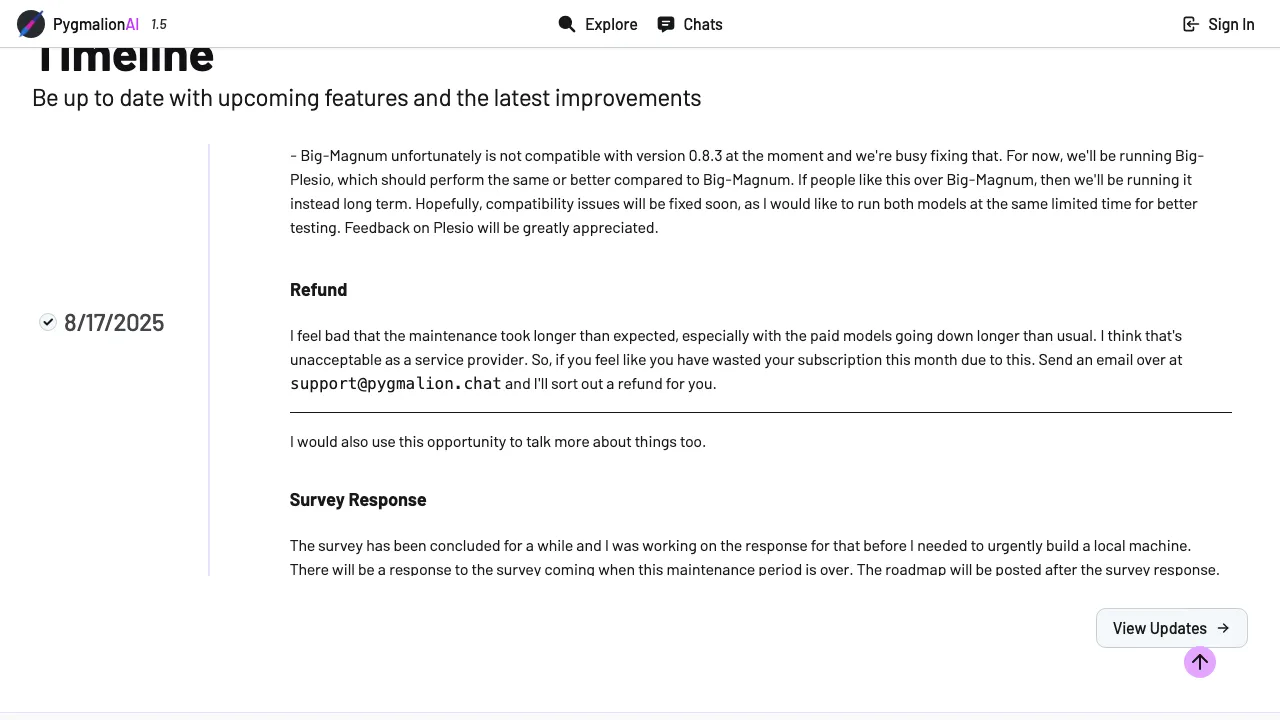 PygmalionAI screenshot