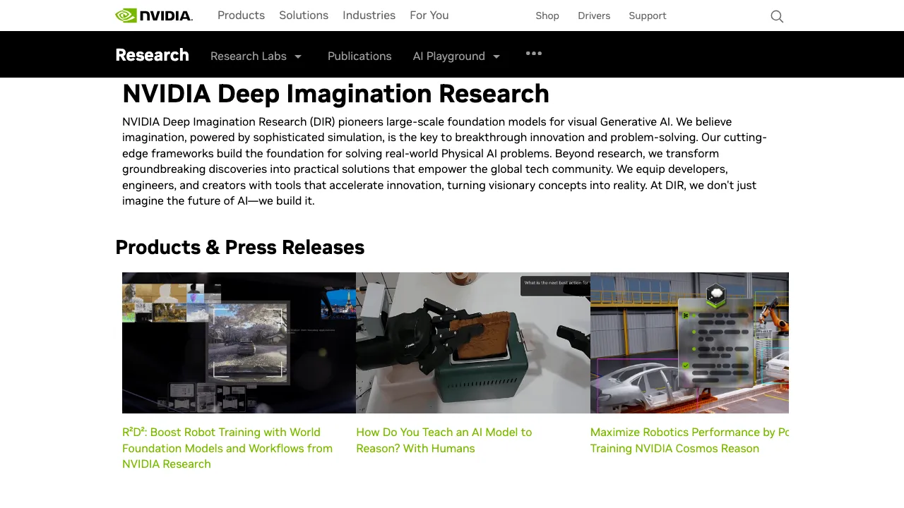NVIDIA Deep Imagination Research screenshot