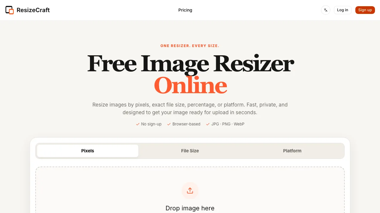 ResizeCraft screenshot