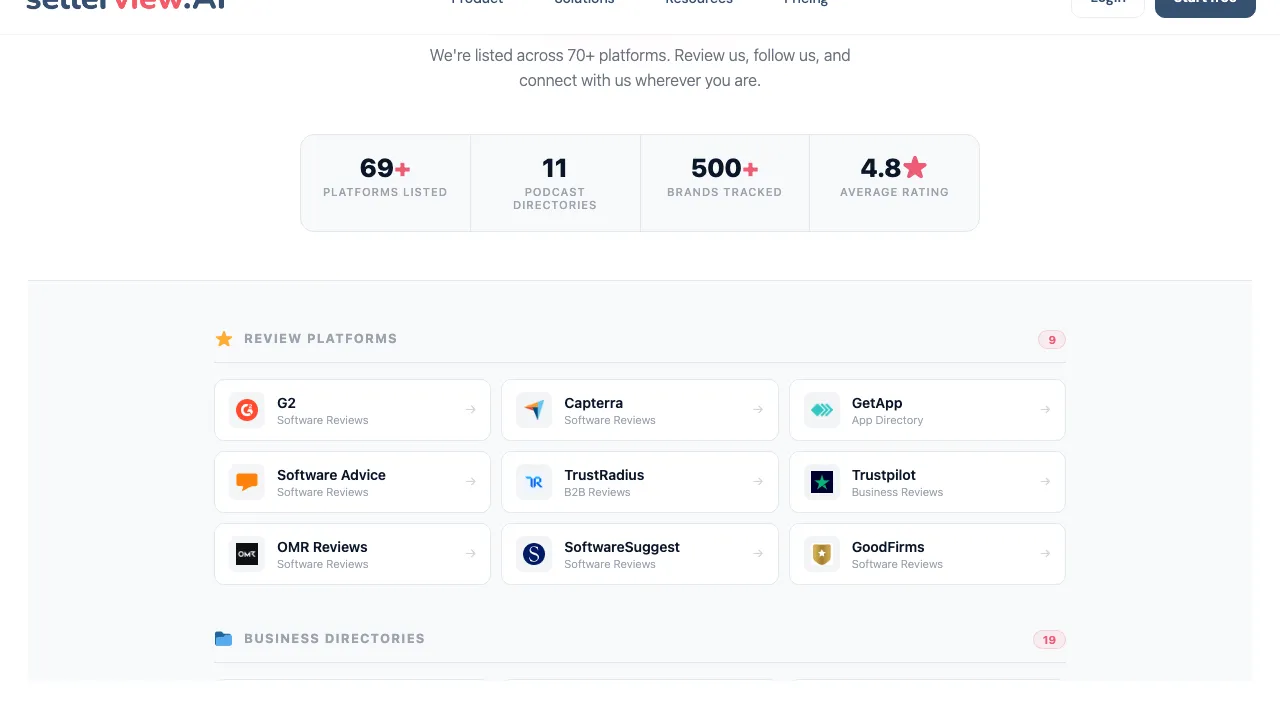 Sellerview screenshot