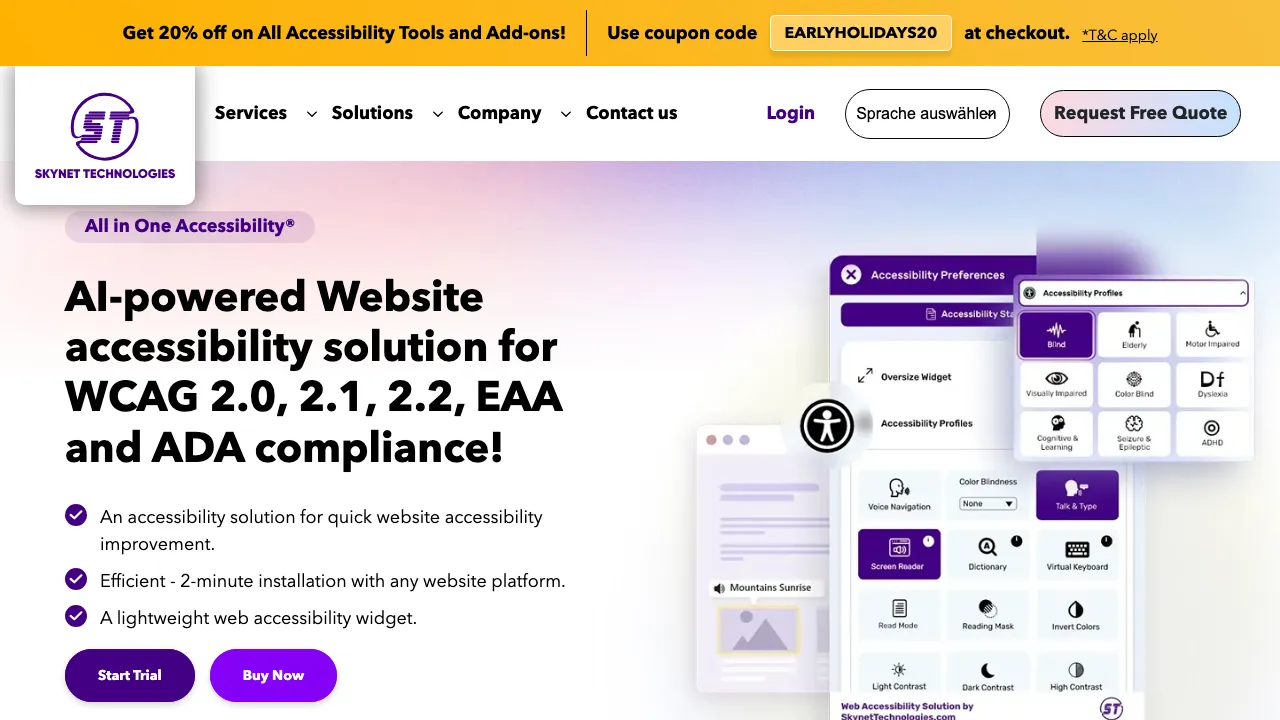 All in One Accessibility screenshot